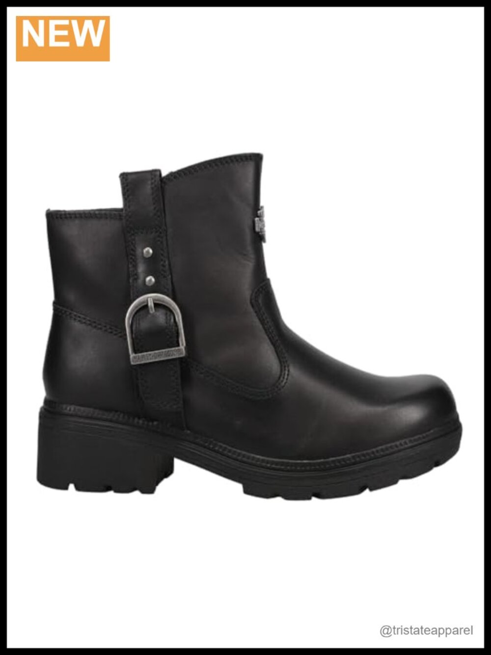 Harley-Davidson Madera Women's Ankle Boots Full-Grain Leather Low Heel Casual